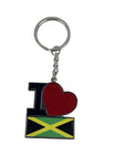 Jamaica heart Flags Design Keyring
