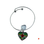 Dominica Bracelet Adjustable Slide Heart with Heart Charm