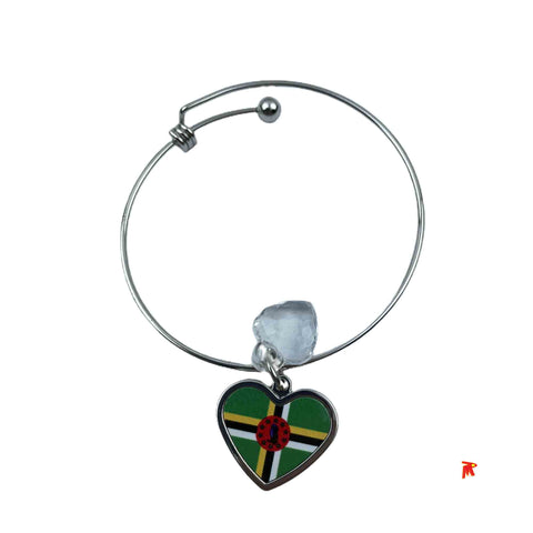 Dominica Bracelet Adjustable Slide Heart with Heart Charm