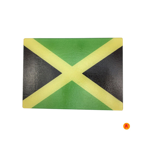 Jamaica Flag Design Food Glass Cutting Boards