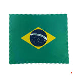 Brazil Flag Design Teardrop Hanging Earrings