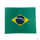 Brazil Flag Design Teardrop Hanging Earrings
