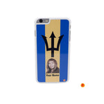 Barbados flag design with your photo & name iPhone Case