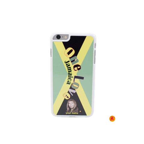 One love Jamaica with your photo & name iPhone Case