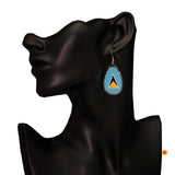 St.Lucia Flag Design Teardrop Hanging Earrings