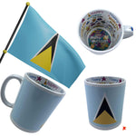 St.Lucia Flag Design Mugs