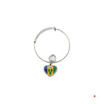 St.Vincent & the Grenadines Bracelet Adjustable Slide Heart with Heart Charm