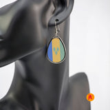 St.Vincent & the Grenadines Flag Design Teardrop Hanging Earrings