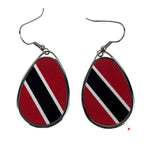 Trinidad & Tobago Flag Design Teardrop Hanging Earrings