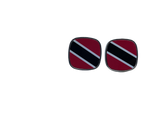 Trinidad & Tobago Flag Design Stud Earrings square